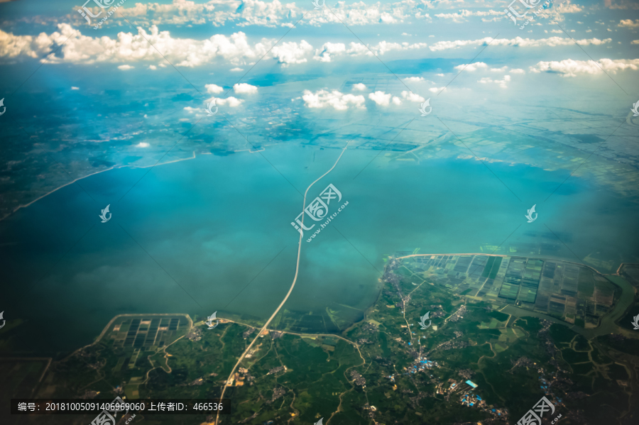 鸟瞰大地乡镇河流