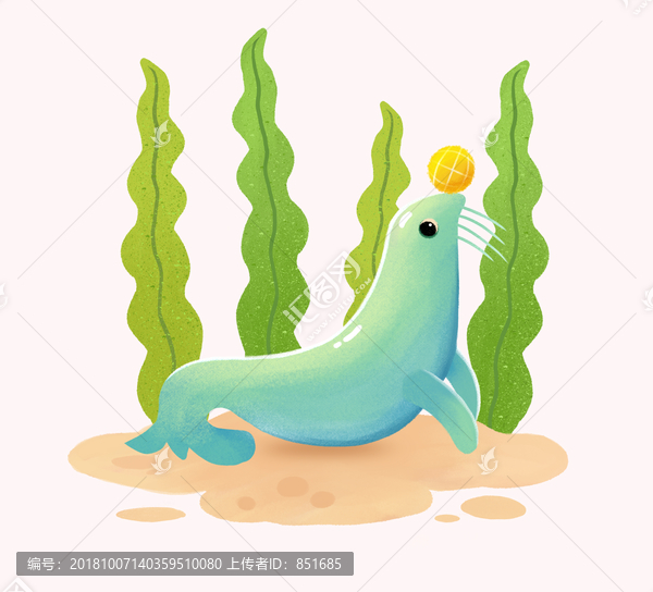 手繪海豹