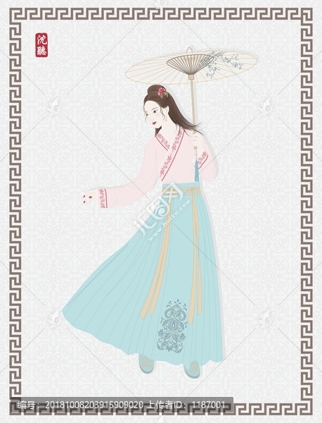 漢服古風(fēng)人物仕女圖