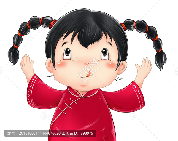可愛小女孩插圖