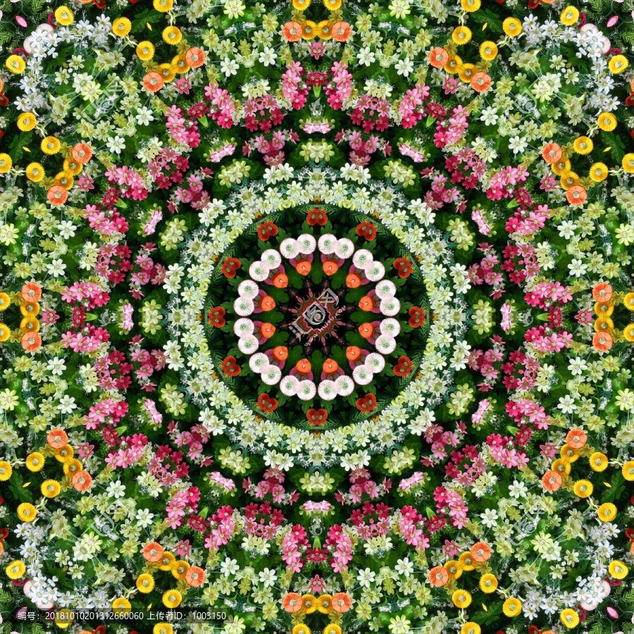 花卉拼花背景圖案素材