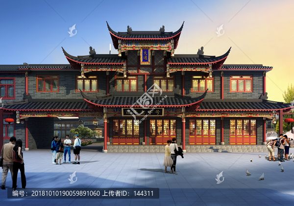 仿古餐飲門頭