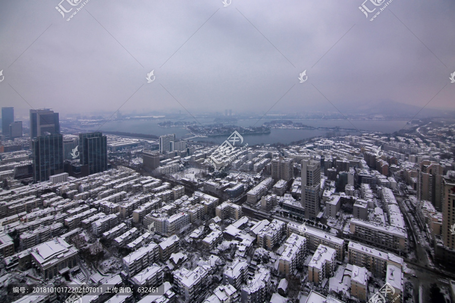 南京暴风雪城市风光