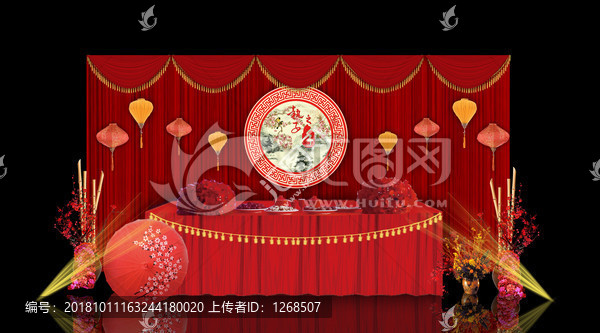 中式迎賓區(qū)效果圖