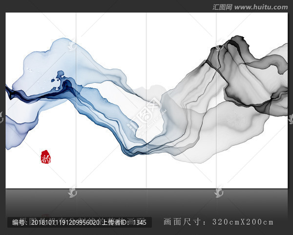 新中式抽象意境水墨畫(huà)