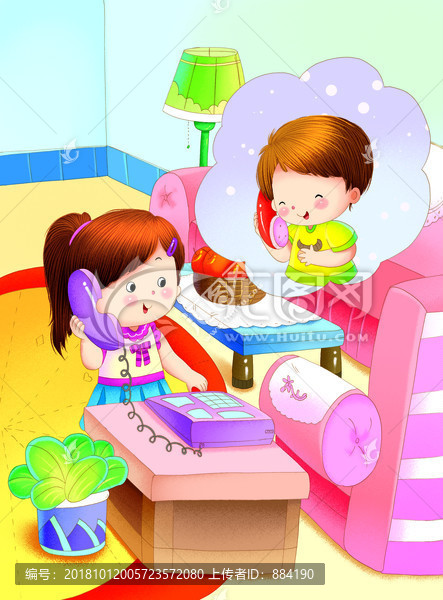 小孩打電話