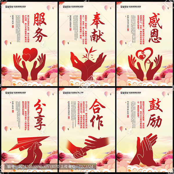 服務(wù)感恩鼓勵奉獻(xiàn)合作分享文化墻