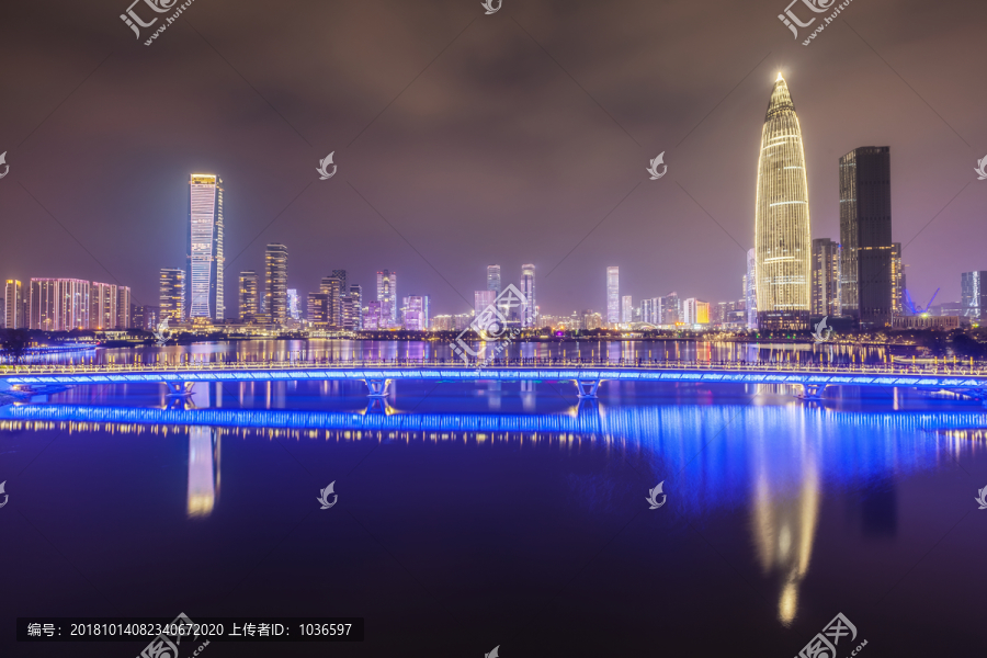 深圳湾春笋大厦夜景