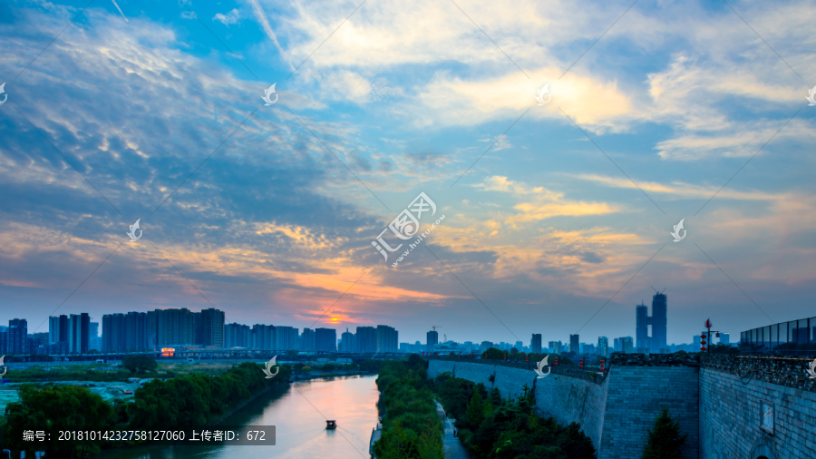 明城墙日落美景