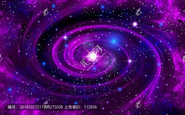 紫色星空漩涡星系