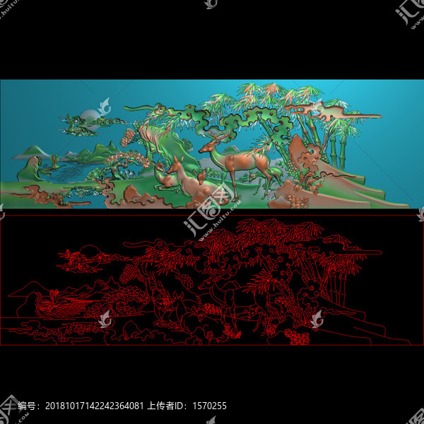鹿竹同春