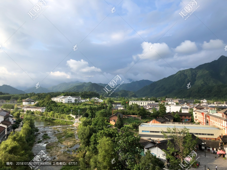 华阳古镇风景全景山水