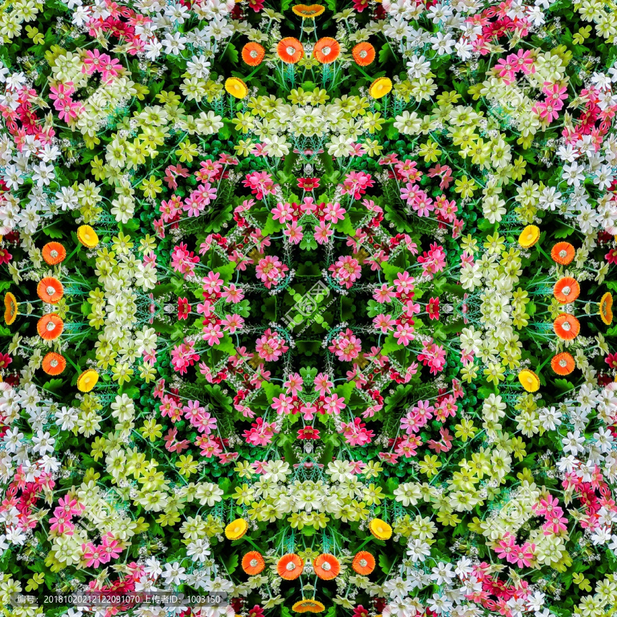 無(wú)縫對(duì)稱(chēng)鮮花拼花圖案