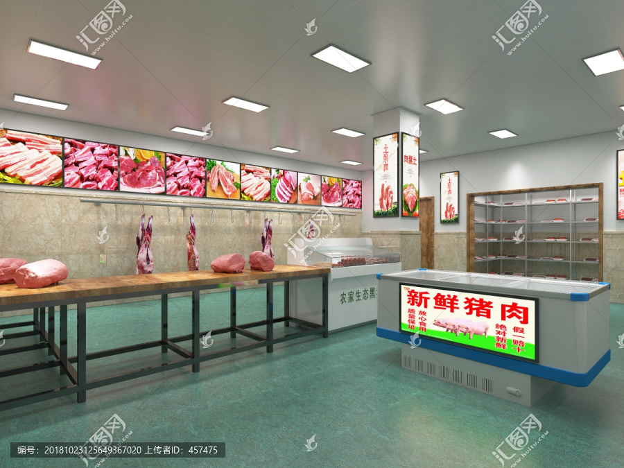 豬肉店裝修設計效果圖