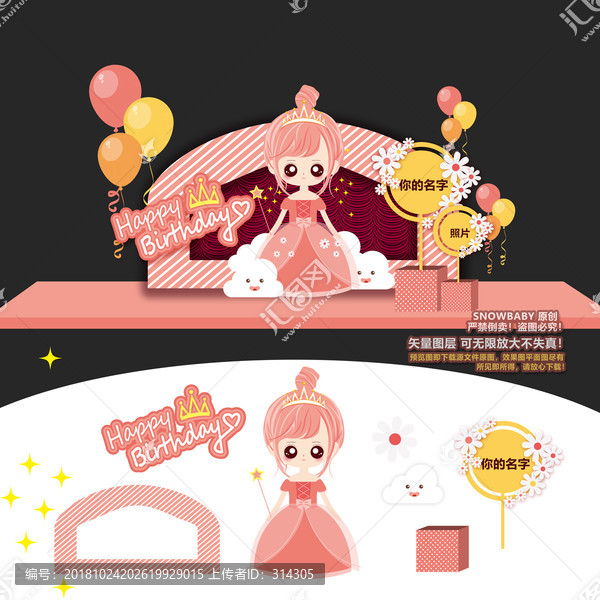 粉色公主主题生日宴