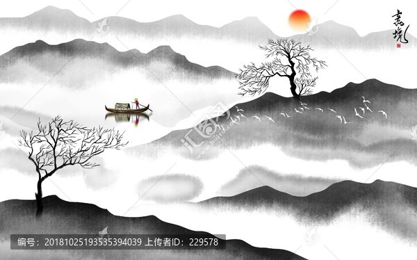 禪意山水畫