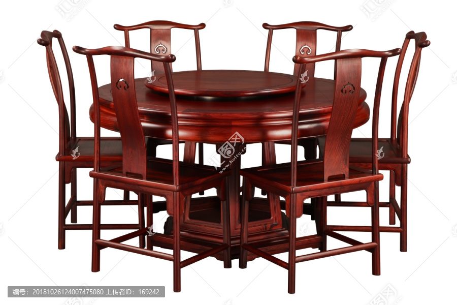 大红酸枝圆餐桌