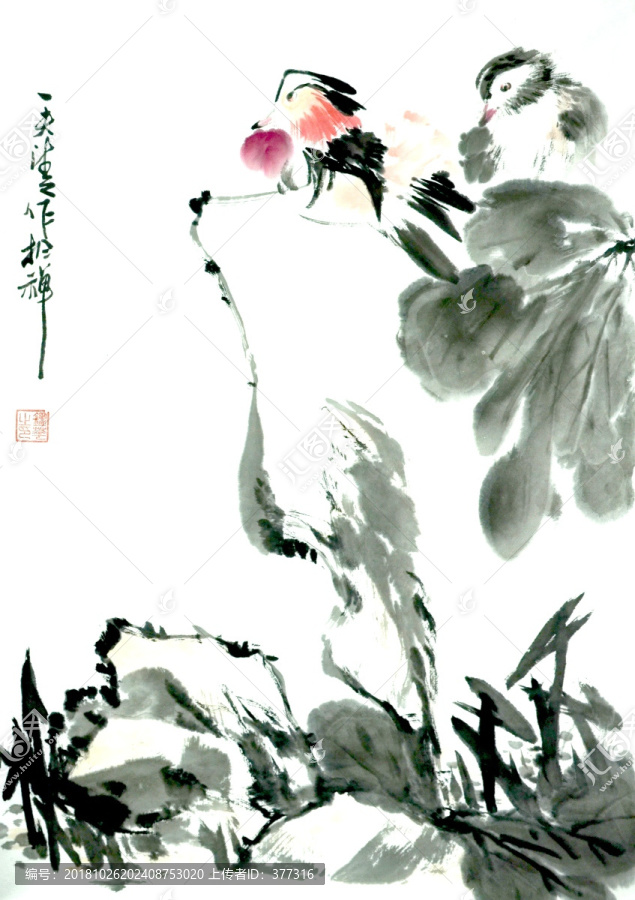 原創(chuàng)寫意荷花