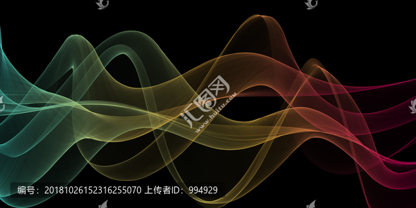 彩帶水墨煙霧發(fā)光線條背景素材