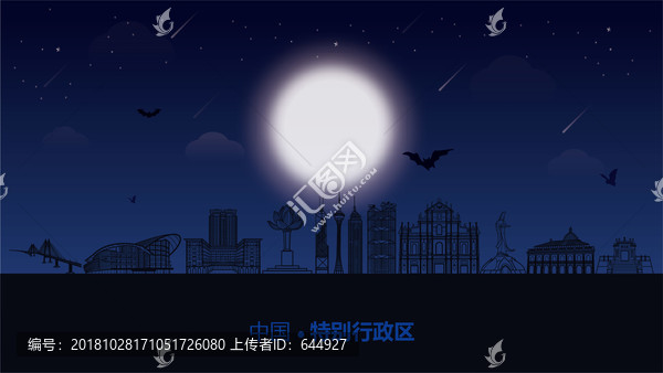 特別行政區(qū)城市插畫