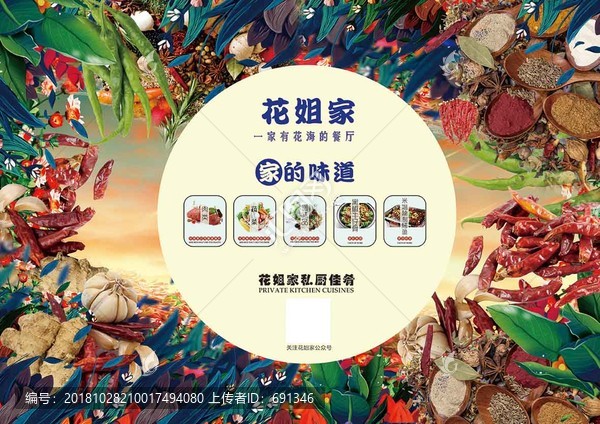 花海背景墊餐紙