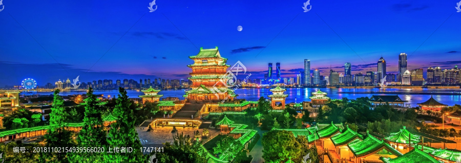 滕王阁夜色全景图