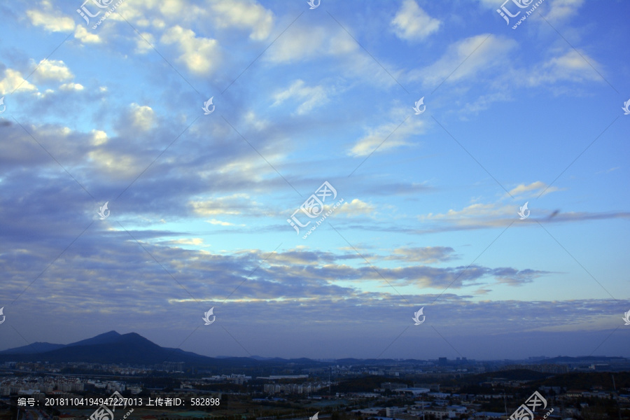 傍晚天空云景