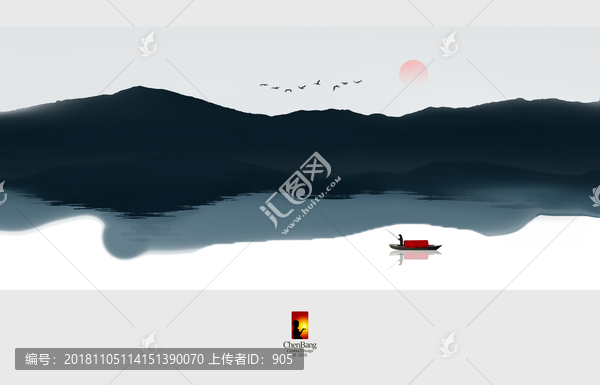 中式水墨裝飾畫