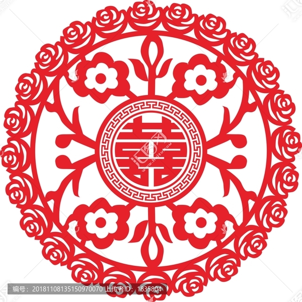 雙喜剪紙