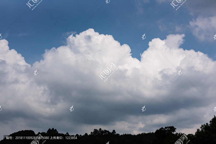 蓝天白云云朵云彩背景素材