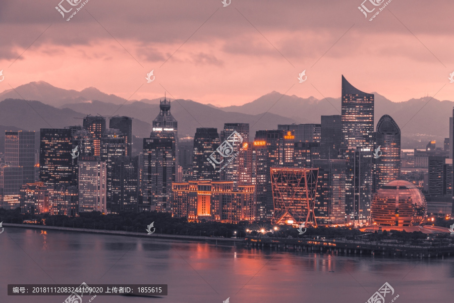 杭州钱江新城钱江世纪城夜景