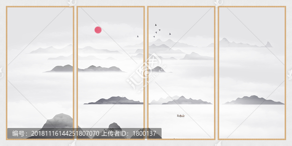 水墨裝飾畫(huà)