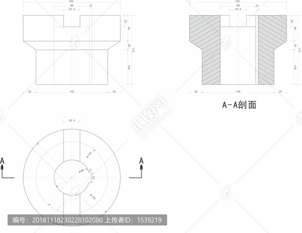 设备零件三视图