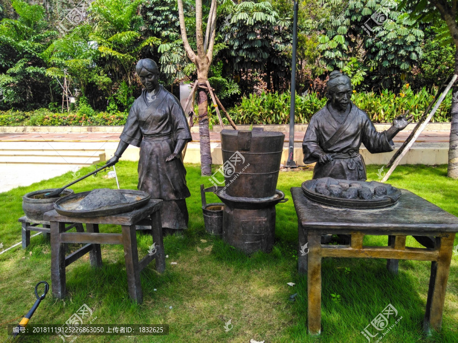 广西饮食文化雕塑