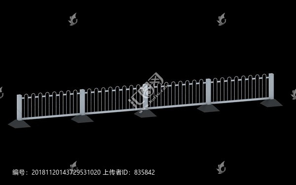 市政道路防撞护栏模型