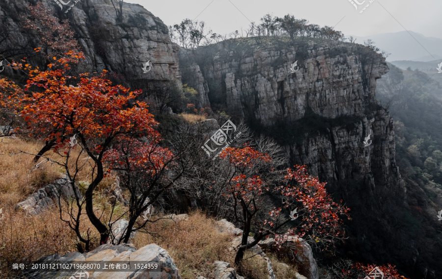 大山秋色风景画