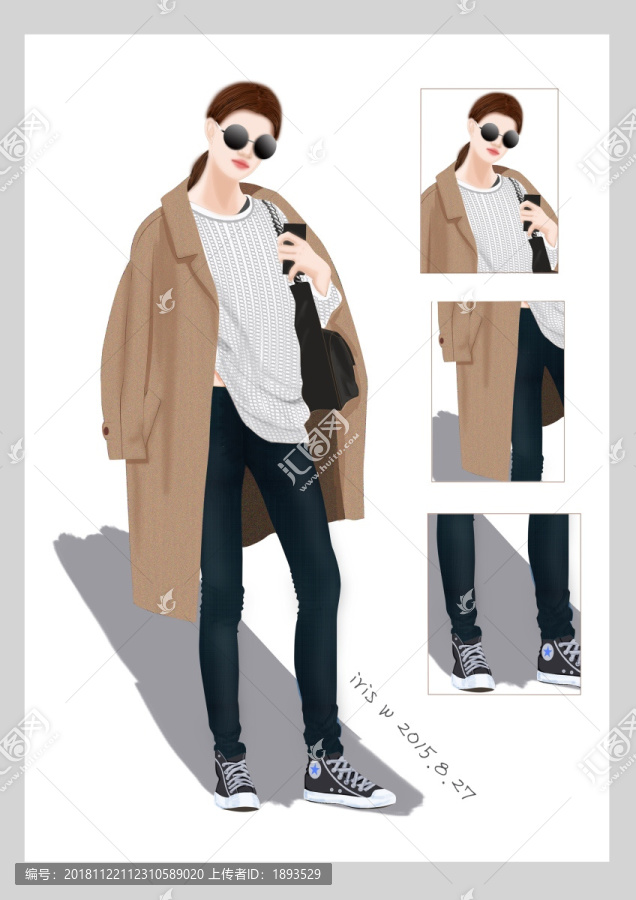 服裝畫效果圖人物畫