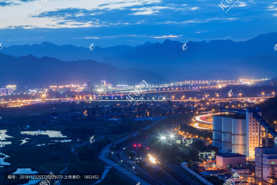 北京工业区夜景