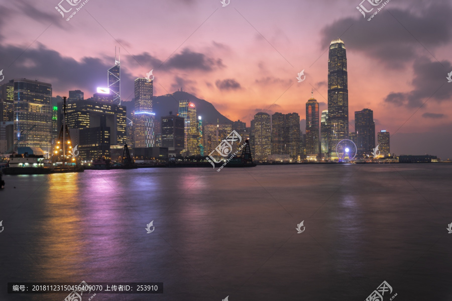 香港夜景维多利亚港夜景