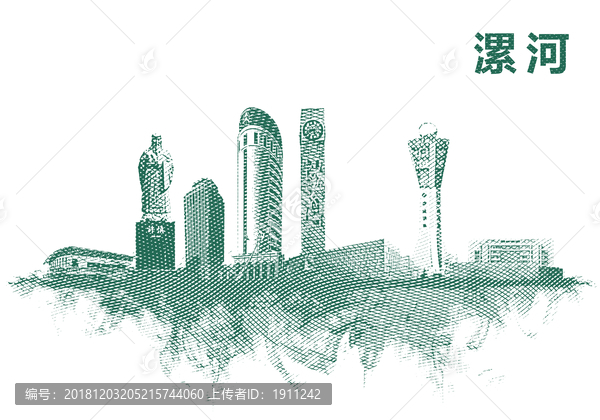 漯河地標漯河水彩