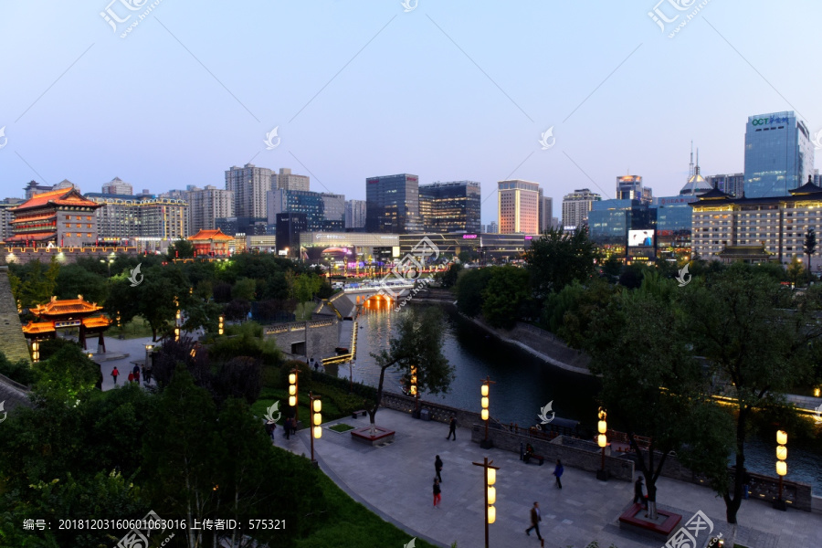 西安古城夜景