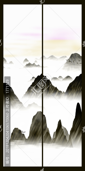 裝飾抽象山水畫