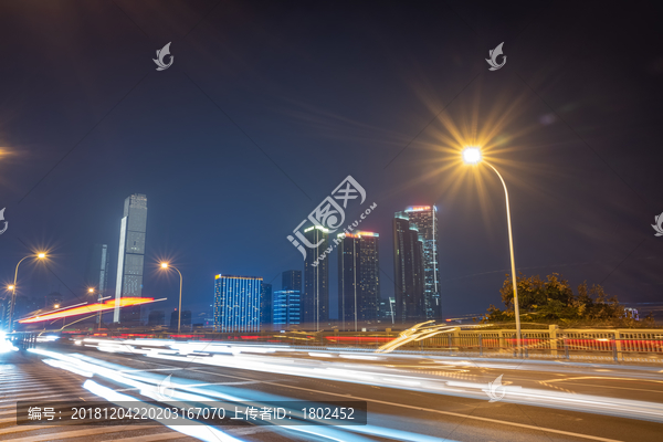 现代都市道路夜景