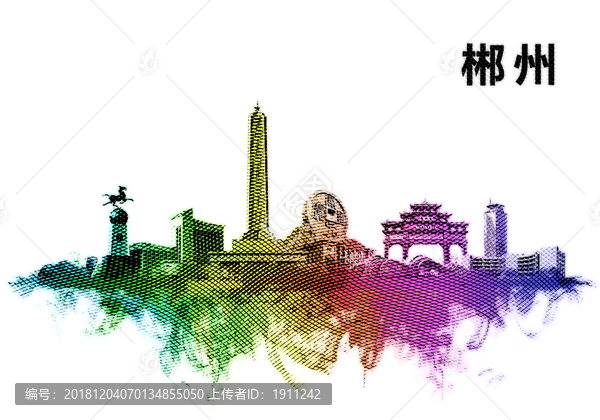 郴州地標(biāo)郴州水彩
