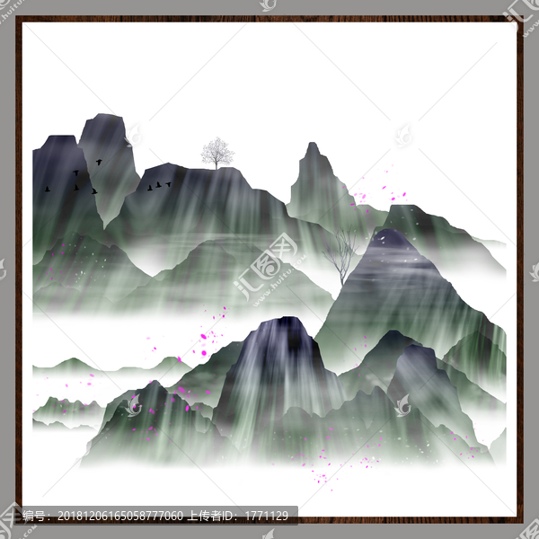 意境水墨水彩畫(huà)