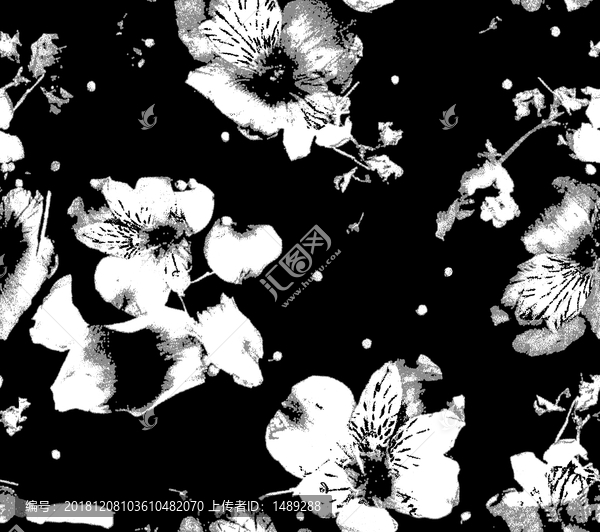 黑灰現(xiàn)代花