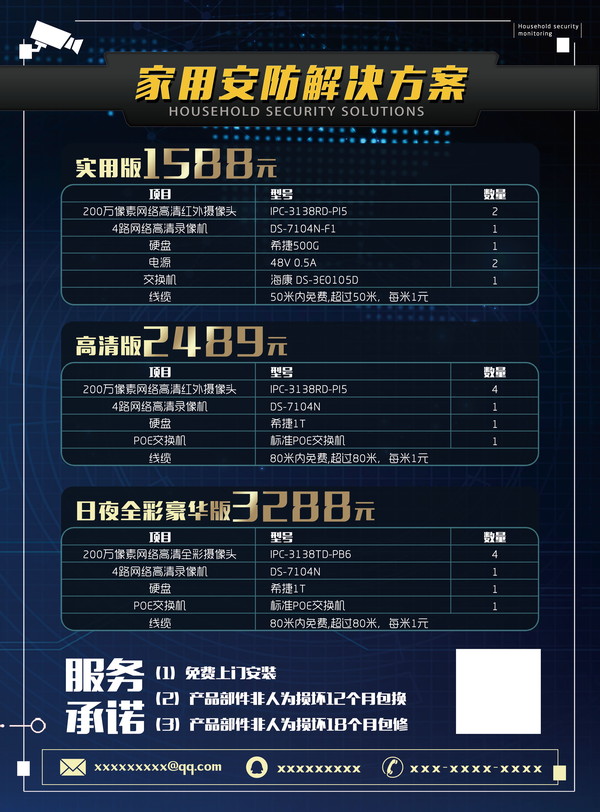安防監(jiān)控宣傳單