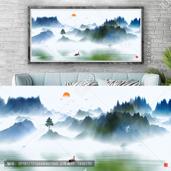 新中式古典屏風(fēng)畫(huà)