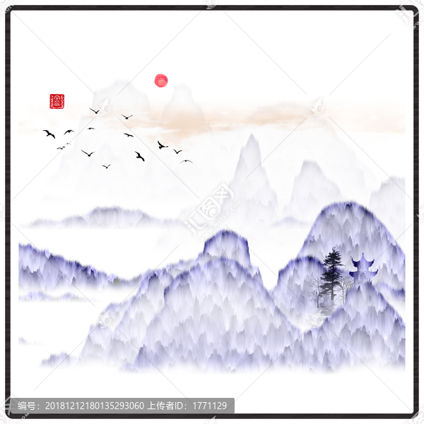 水墨無(wú)框畫(huà)