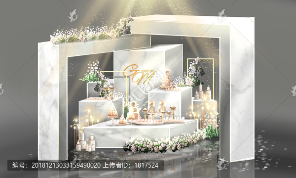 大理石婚禮甜品區(qū)設(shè)計(jì)圖